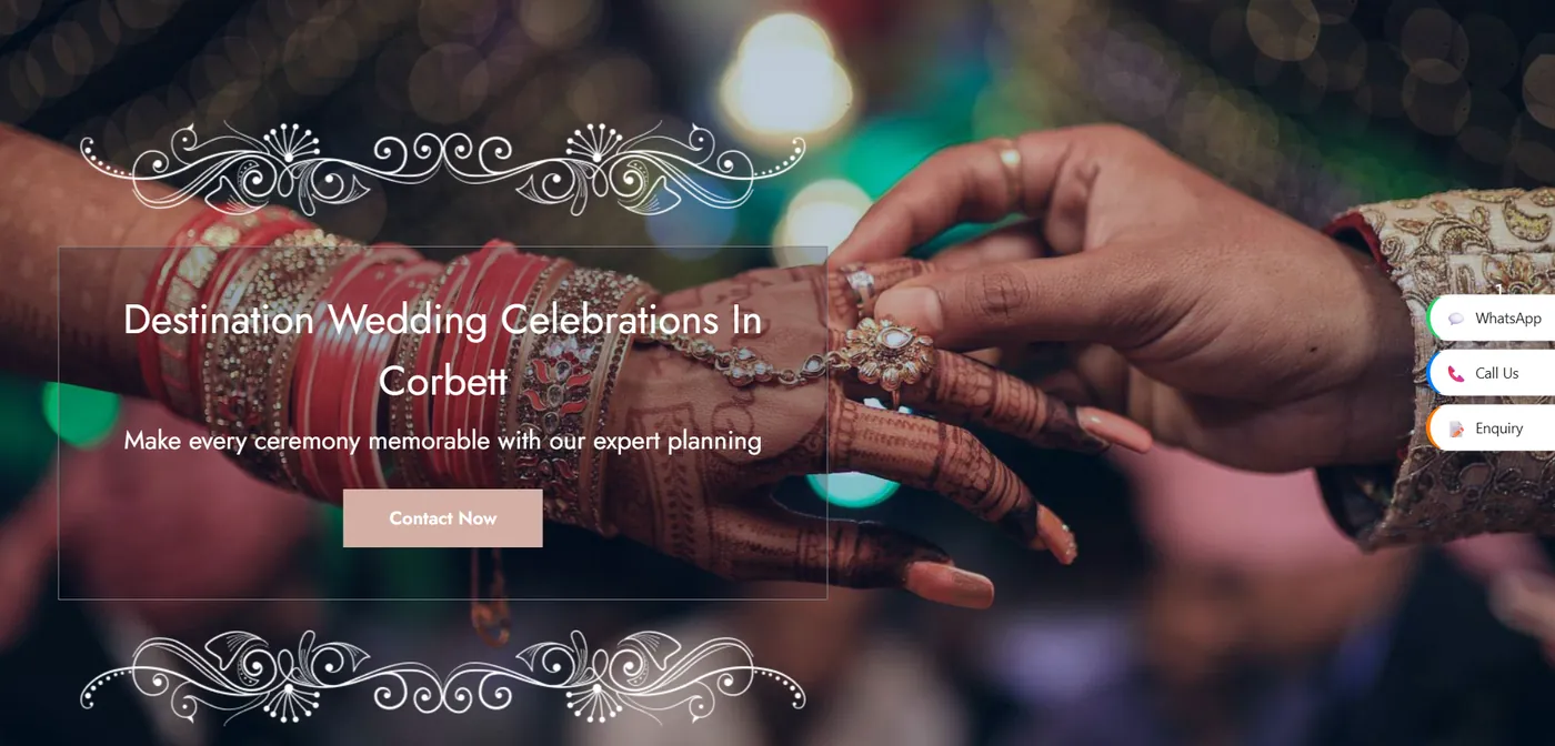 Destination Wedding — website preview