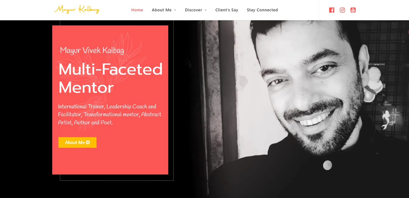 Mayur Vivek Kalbag — website preview
