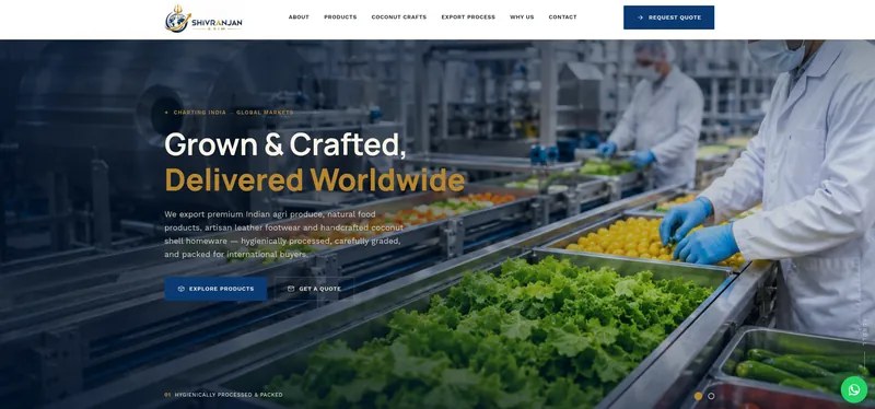 Shivranjan Exim — website preview